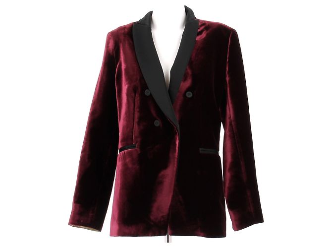 DMN Bordeaux Samt Blazer