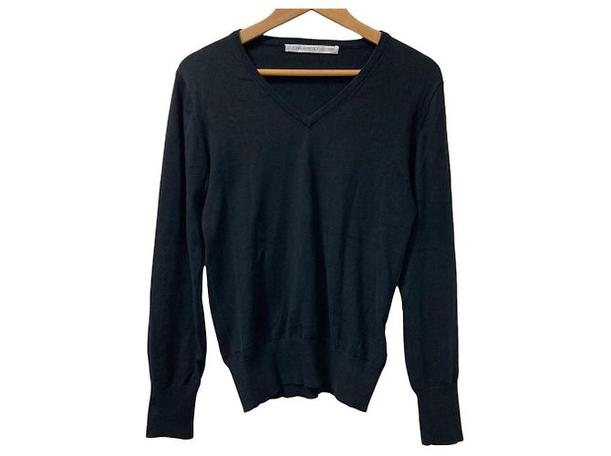 Autre Marque V-Ausschnitt Strickpullover von John Lawrence Sullivan Schwarz