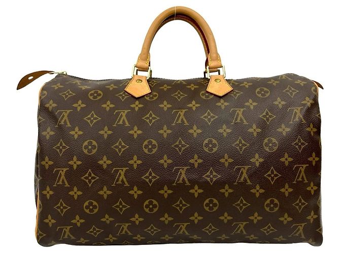 Bolsa Boston Louis Vuitton Speedy 40 em couro Monogram Marrom