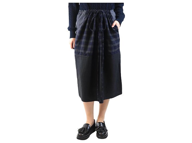 Autre Marque Grey wool drawstring skirt - One size