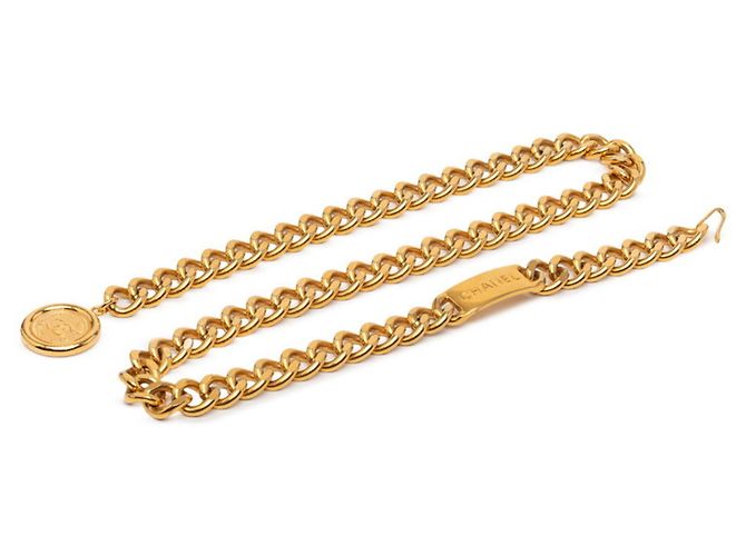 Cambon Chanel Gold Plated Chain Belt Golden
