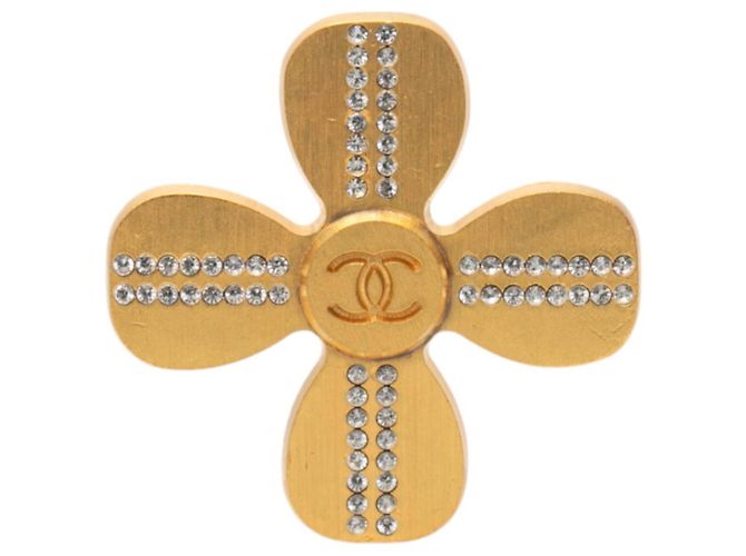 Spilla Quadrifoglio Coco Mark di Chanel D'oro