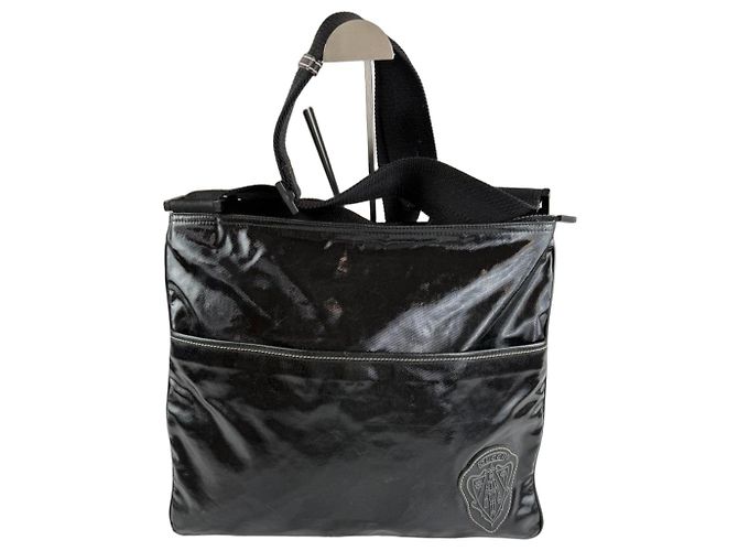 Borsa a tracolla Gucci in pelle nera lucida Nero