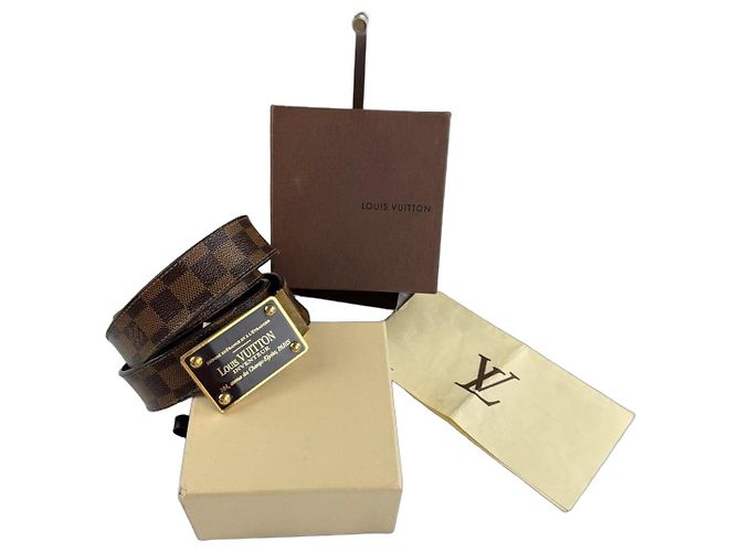 Louis Vuitton Damier Ebene Gürtel Braun