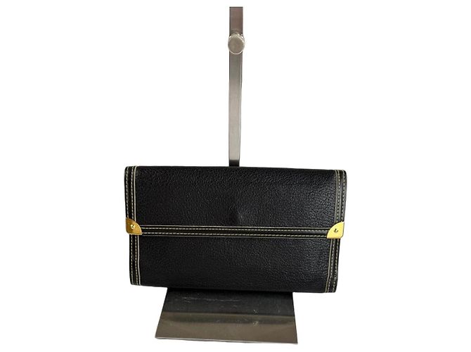Louis Vuitton black leather wallet