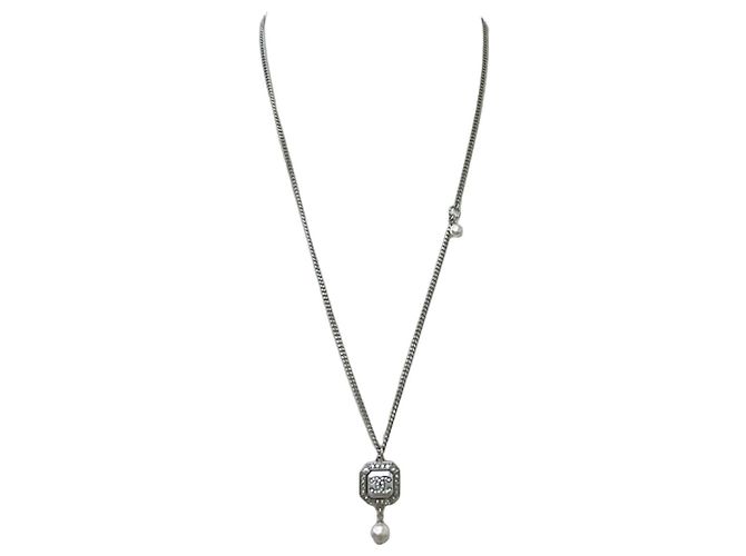 Silberne Anhänger-Halskette Chanel Coco Mark