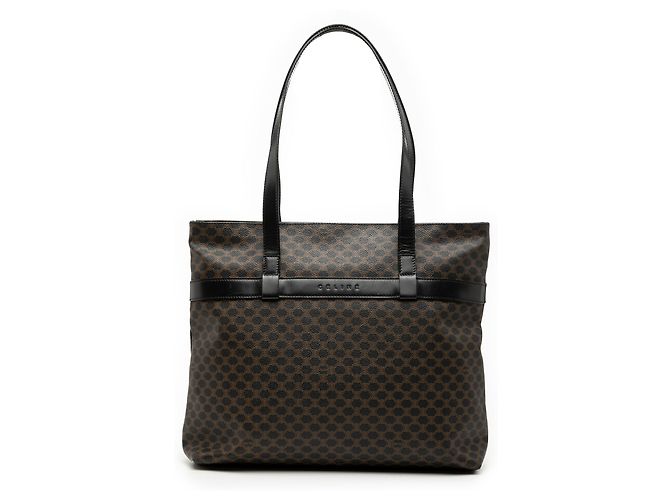 Céline Celine Schwarze Macadam-beschichtete Canvas-Tasche