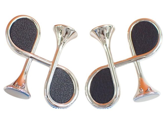 Hermès Orecchini HERMES Cor H neri e argento Nero 