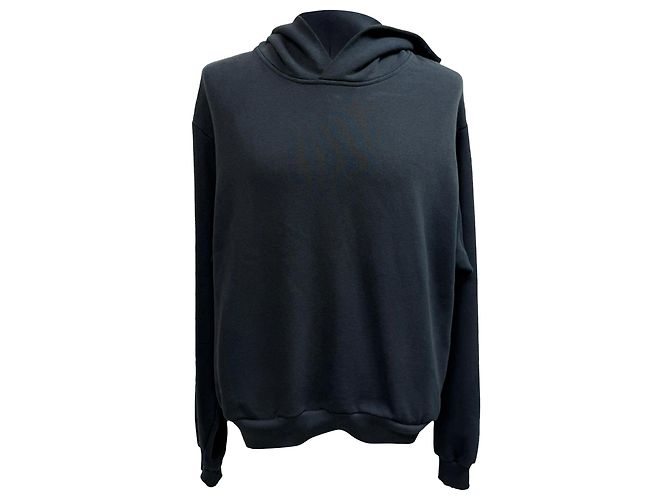 Hoodie en coton noir avec logo Acne Studios