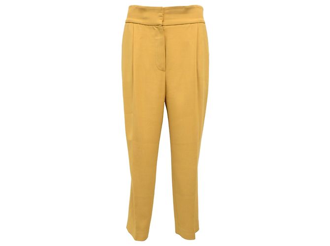 Brunello Cucinelli gerade geschnittene Hose aus gelbem Polyester
