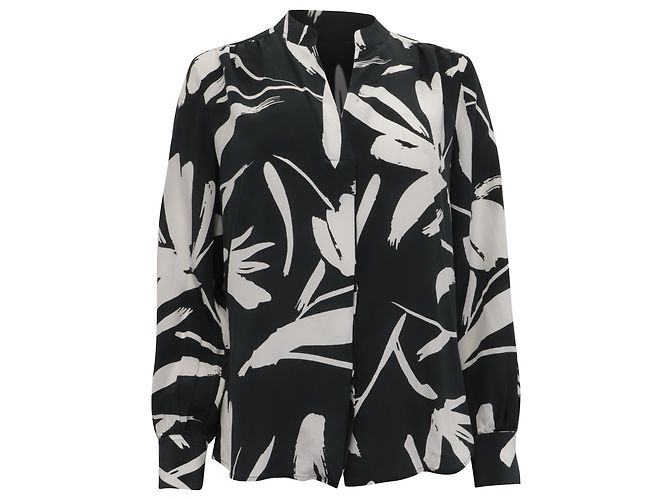 Hugo Boss Boss Banora Print Blouse in Black Silk Multiple colors