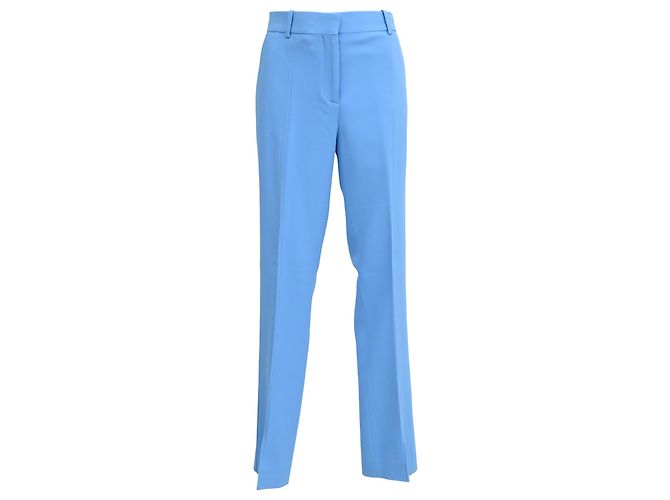 Victoria Beckham gerade geschnittene Hose aus hellblauem Polyester