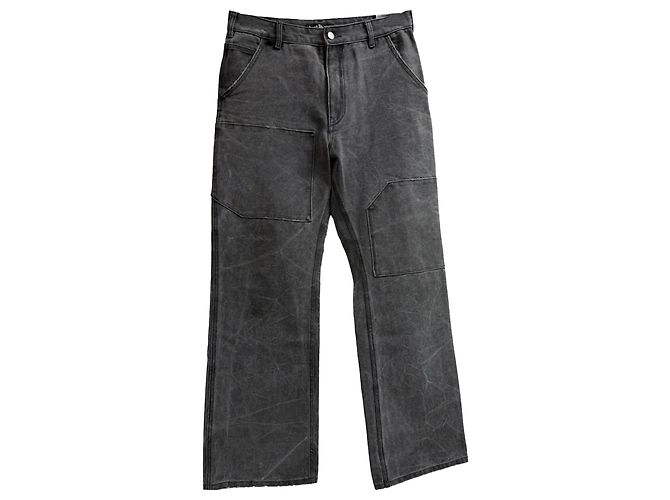 Jeans dritti Palma Patch in cotone grigio di Acne Studios