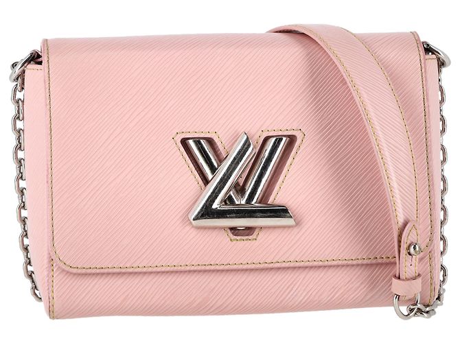 Louis Vuitton Twist MM Shoulder Bag in Pink Epi Leather