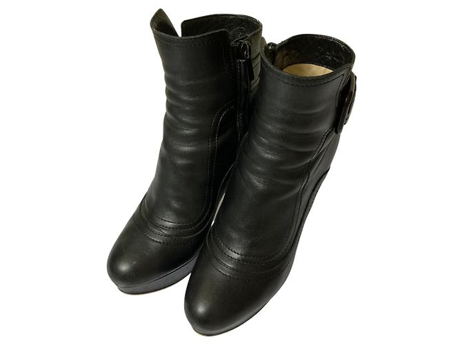 Bottines en cuir JIMMY CHOO Noir