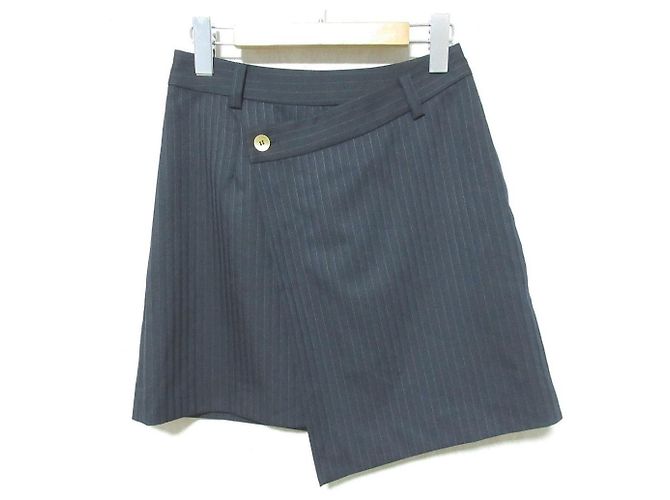 Falda Rayada LANVIN en Azul Azul marino