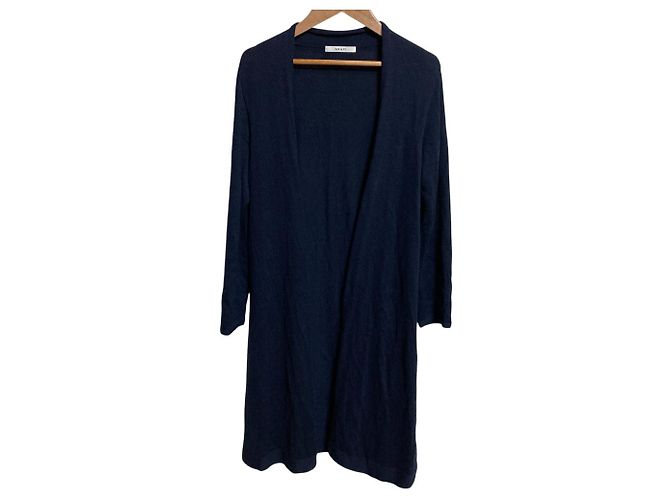 Autre Marque Cárdigan Largo de Punto ANAYI Azul Azul marino