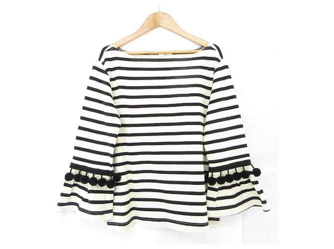 Top de algodón a rayas MARC JACOBS Negro Blanco roto 