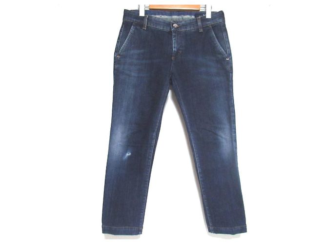 Autre Marque Pantalones de denim stretch ENTRE AMIS Azul