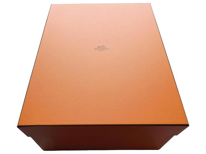 large Hermès box for Hermès Birkin 30 handbag model number 1313 Orange