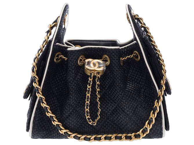 Borsa CHANEL in Vimini Nera - 103277 Nero