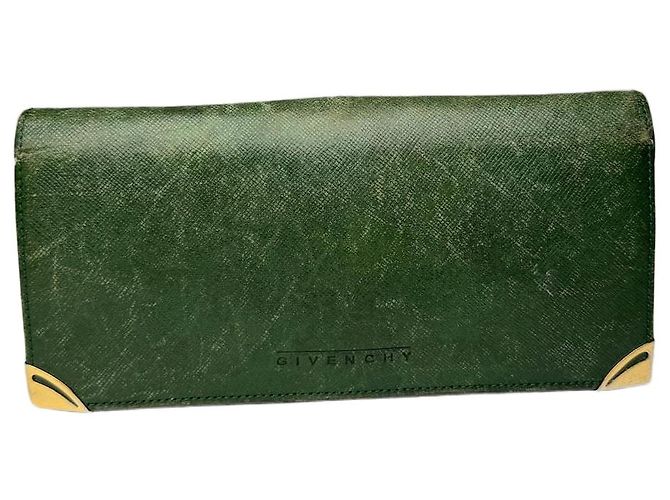 Vintage Givenchy Leather Wallet Green