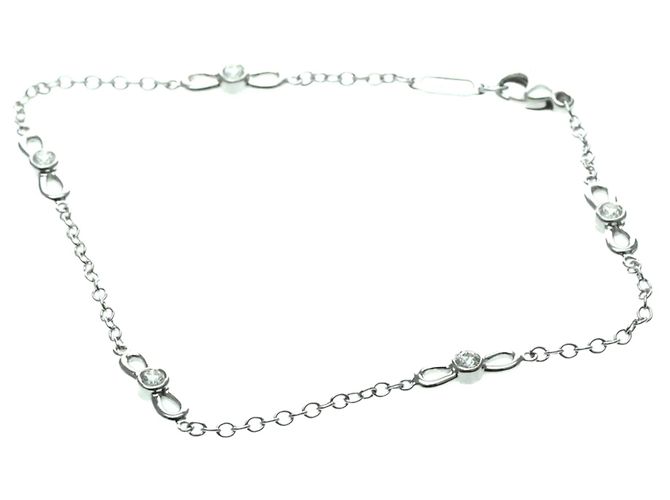 Tiffany & Co Pulsera de diamante Tiffany Ribbon Plata