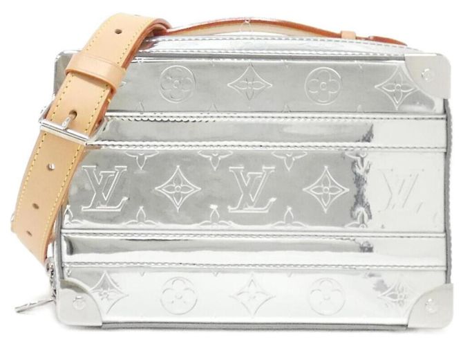 Sac à bandoulière Soft Trunk avec poignée miroir Monogram Louis Vuitton Argenté