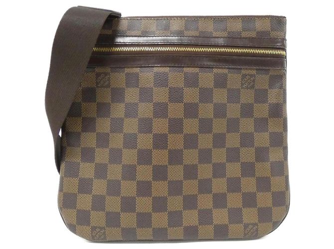 Borsa a Spalla Louis Vuitton Damier Pochette Bosphor N51111 Marrone