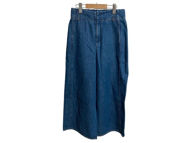 Autre Marque Calça cropped larga em denim orgânico MACPHEE Azul Azul claro
