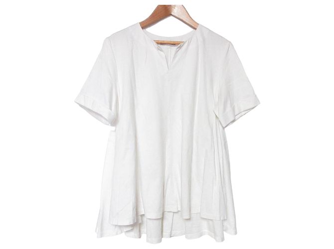 Theory luxe BASALT WAYNE pullover top White