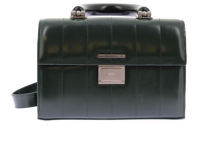 Ami Sac en cuir vert foncé