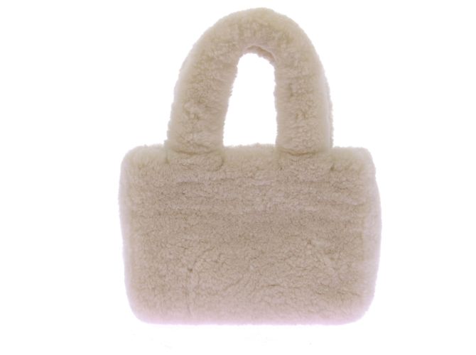Amina Muaddi Bolsa de pele branca Branco