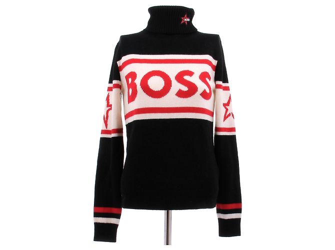 Hugo Boss Cuello alto negro y rojo