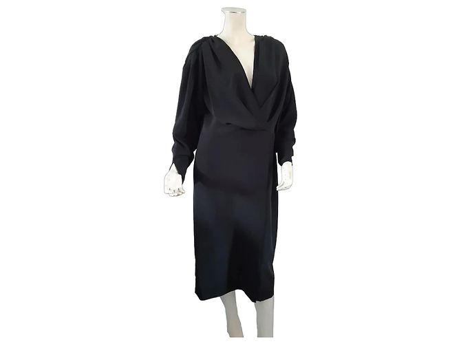 Autre Marque Ted Lapidus Diffusion Kleid schwarz aus Viskose