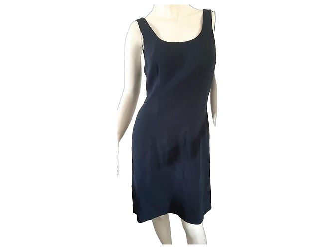 Vestido Herve Leger Pépite de seda azul marinho
