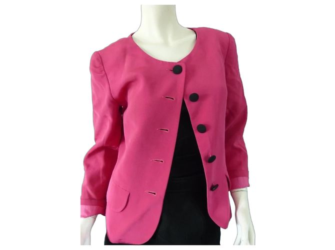 Georges Rech Rosa Strukturierte Viscose Jacke Pink