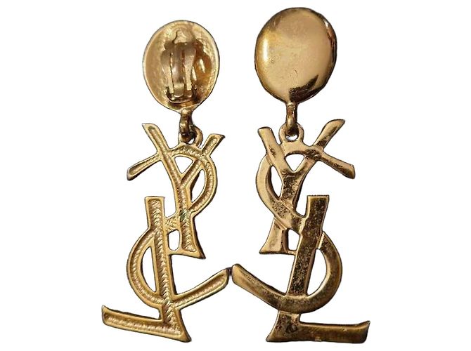 Orecchini Yves Saint Laurent YSL D'oro