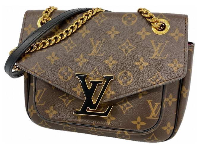 Borsa a Spalla Passy Monogram Louis Vuitton Marrone