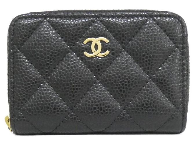 Timeless Chanel zeitloser klassischer Münzbeutel Schwarz