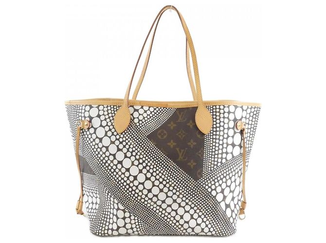 Louis Vuitton Monogram Wave Neverfull MM Handtasche Braun Weiß Monogramm