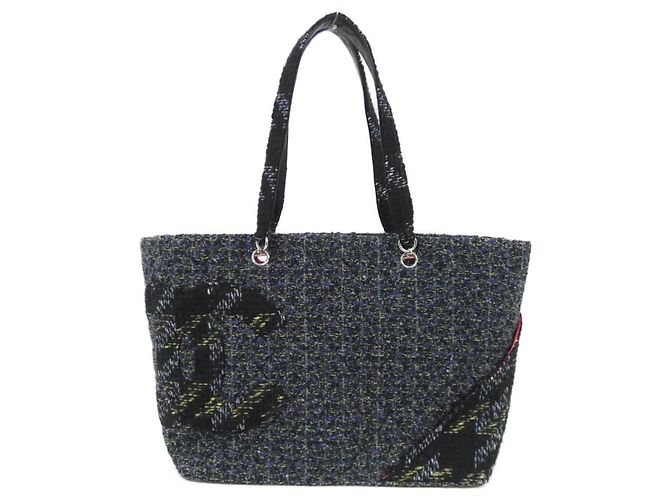 Sac à épaule Chanel Cambon Line 25170 Bleu Marine