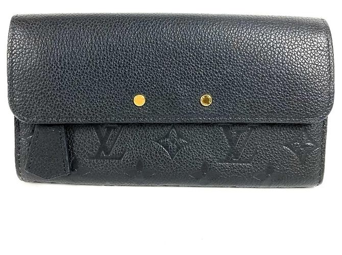 Louis Vuitton Monogram Empreinte Long Wallet Black