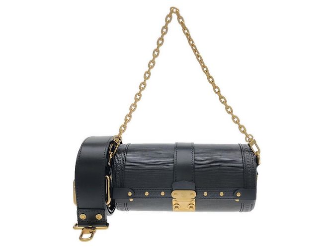 Borsa a Spalla Papillon Trunk Epi Louis Vuitton Nero