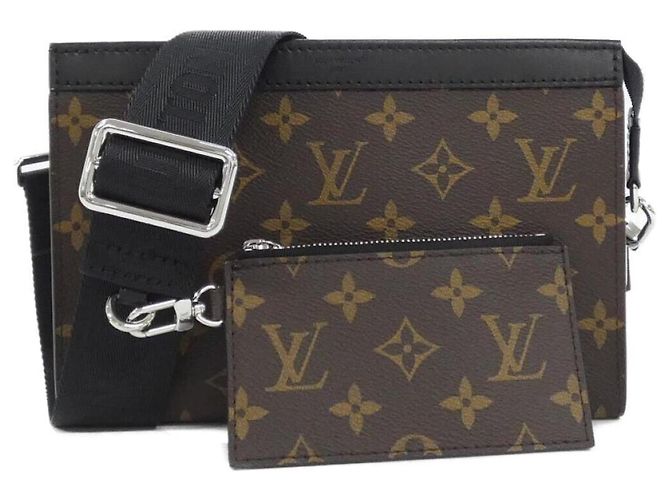 Portefeuille portable Louis Vuitton Monogram Macassar Gaston Marron