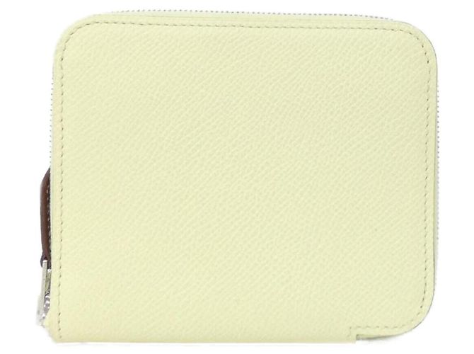 Hermès Faubourg Rainbow Compact Wallet Beige Yellow