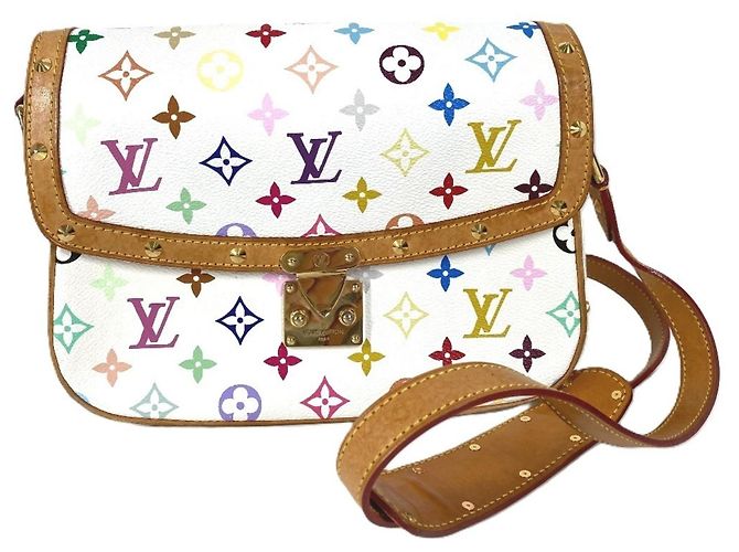 Louis Vuitton Monogram Multicolore Sologne Shoulder Bag White
