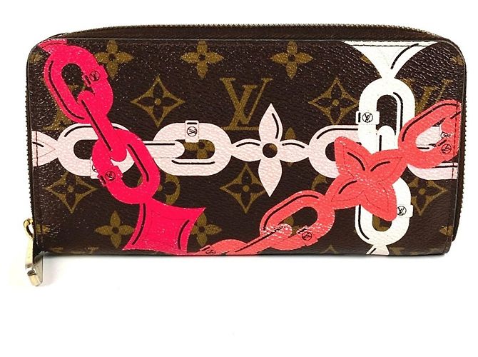 Louis Vuitton Monogram Bay Long Wallet Brown Pink