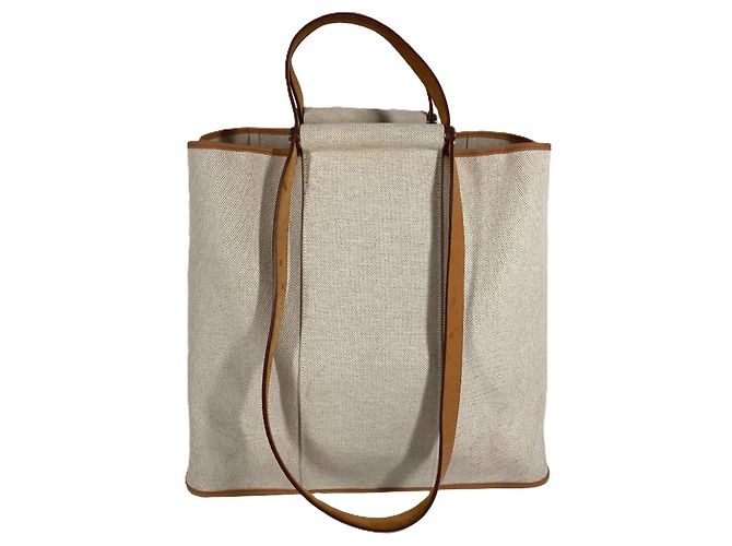 Cabag Sac cabas vertical Elan GM d'Hermès Beige