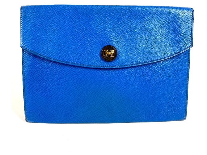 Bolsa Clutch Pochette Rio da Hermès Azul